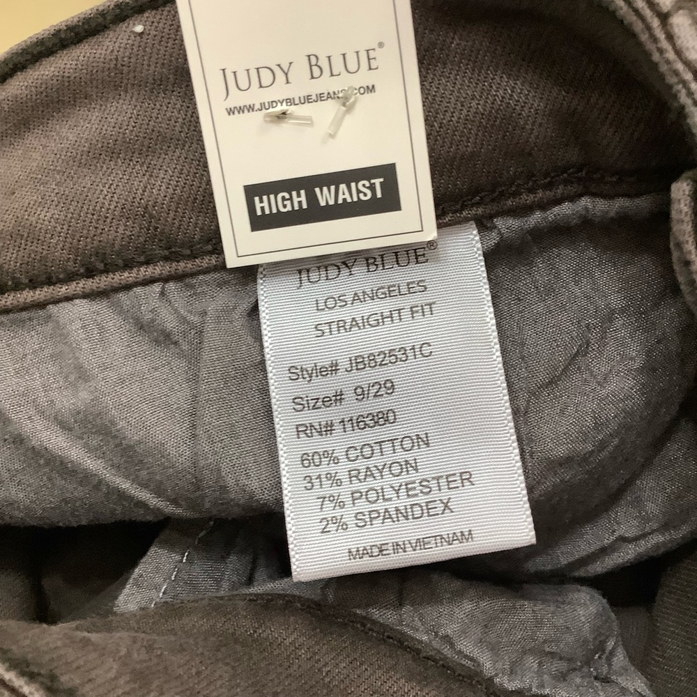 Judy Blue Dark Brown High Waist  Straight Fit Jeans - Picture 8 of 9